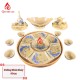 Bộ Bát Đĩa Hoa Mặt Trời Men Vàng Hoàng Tộc 240104