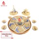 Bộ Bát Đĩa Hoa Mặt Trời Men Vàng Hoàng Tộc 240104