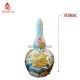 Nậm Rượu Thờ Bát Tràng Men Rạn Vẽ Vàng Hoa Sen 240134
