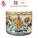 Bát Hương Vẽ Vàng Men Rạn Đắp Nổi Hoa Sen 231005