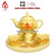 Bộ Ấm Chén Bàn Thờ Màu Vàng Vẽ Ánh Kim 231133