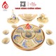 Bộ Bát Đĩa Hoa Mặt Trời Men Vàng Hoàng Tộc 240104