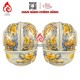 Bộ Bát Cơm Thờ Cúng Bát Tràng Men Rạn Đắp Nổi Rồng 231150