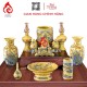 Bộ Đồ Thờ Bát Tràng Màu Vàng Hoàng Tộc Đắp Nổi 231023