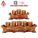 Bộ Kỷ Chén Thờ Men Vàng Hoàng Thổ Đắp Rồng 231063