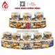 Bộ Kỷ Chén Thờ Men Rạn Đắp Nổi Long Chầu Nguyệt 231040