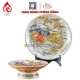 Mâm Bồng Sứ Bát Tràng Men Rạn Đắp Nổi Vẽ Vàng Rồng Phượng 231118