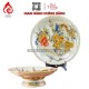 Mâm Bồng Sứ Bát Tràng Men Rạn Đắp Nổi Vẽ Vàng Long Ẩn 231119