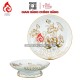 Mâm Bồng Sứ Bát Tràng Vẽ Vàng Hoàng Kim Hoa Sen 231036