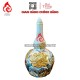 Nậm Rượu Thờ Bát Tràng Men Rạn Vẽ Vàng Hoa Sen 240134