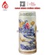 Ống Đựng Nhang Bằng Sứ Men Rạn Đắp Nổi Hoa Sen 231095
