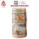 Ống Đựng Nhang Bằng Sứ Men Rạn Vẽ Vàng Long Cuốn Thủy 231100