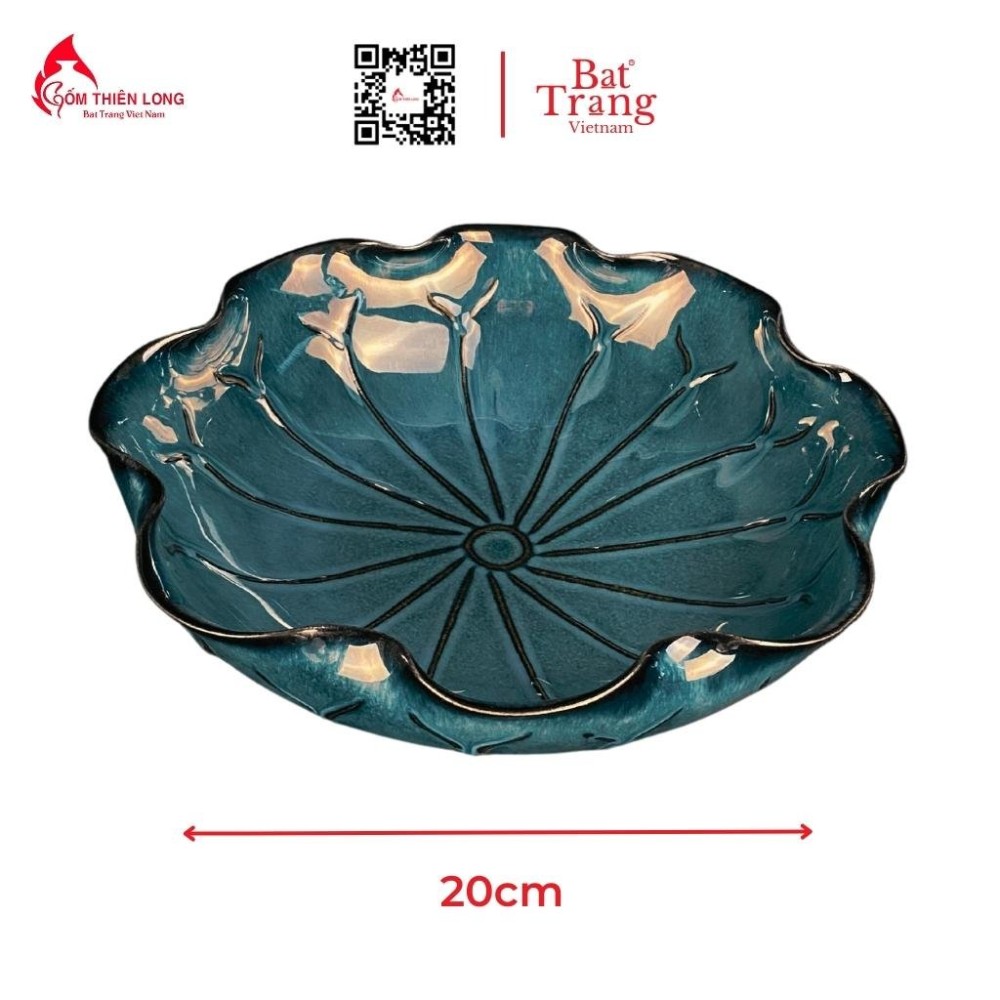 Bát Nước Minh Đường Tụ Thủy Men Hỏa Biến Xanh Tím 062300