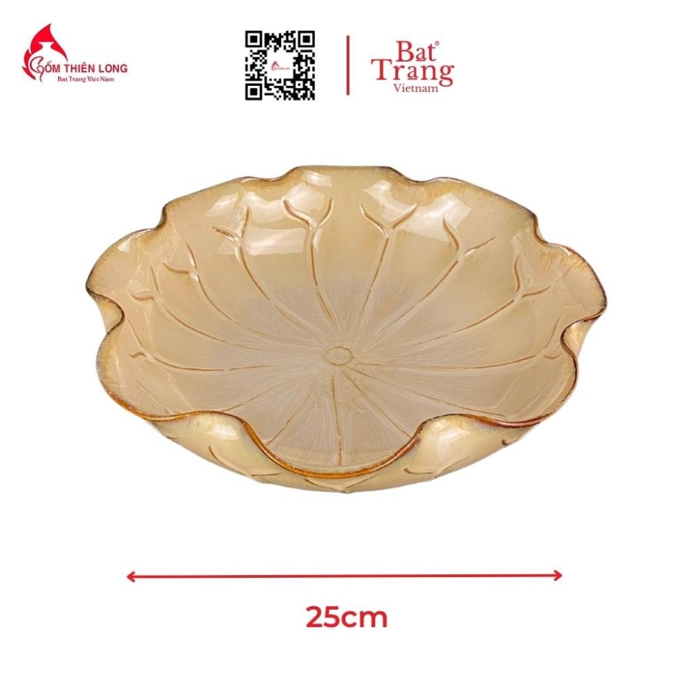 Bát Nước Minh Đường Tụ Thủy Men Hỏa Biến Vàng Nâu 062302