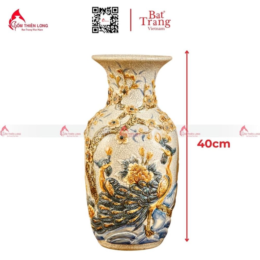 Lọ Hoa Ban Thờ Men Rạn 230825