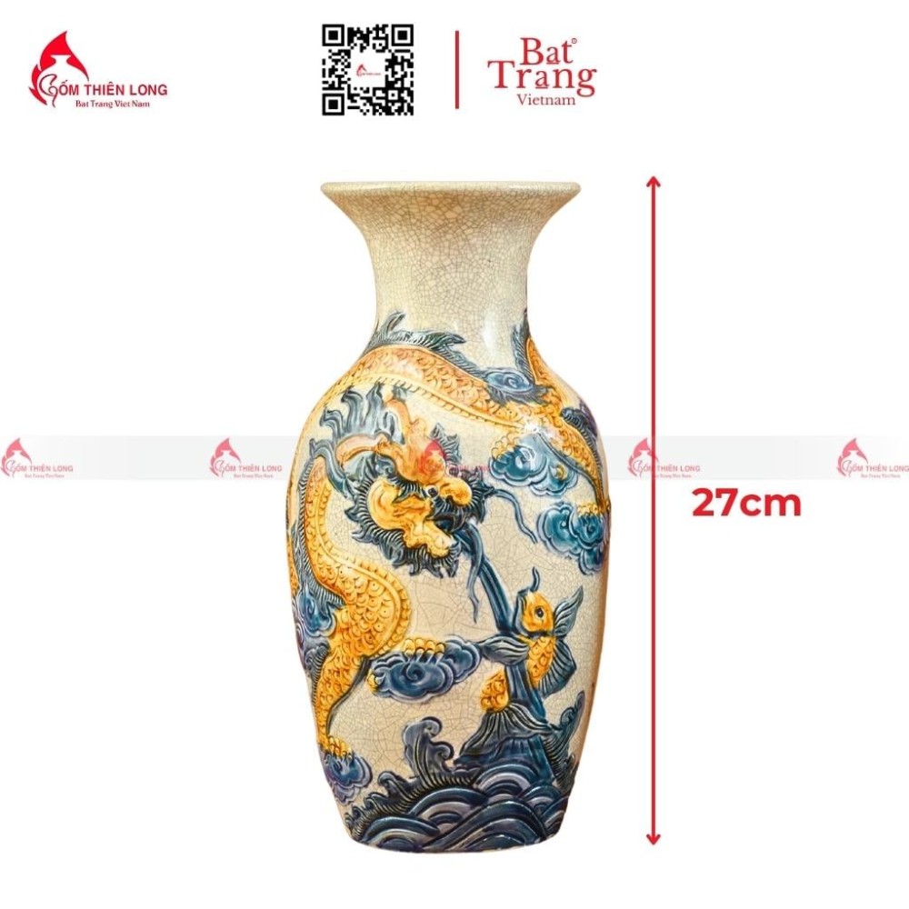 Lọ Hoa Ban Thờ Men Rạn 230826