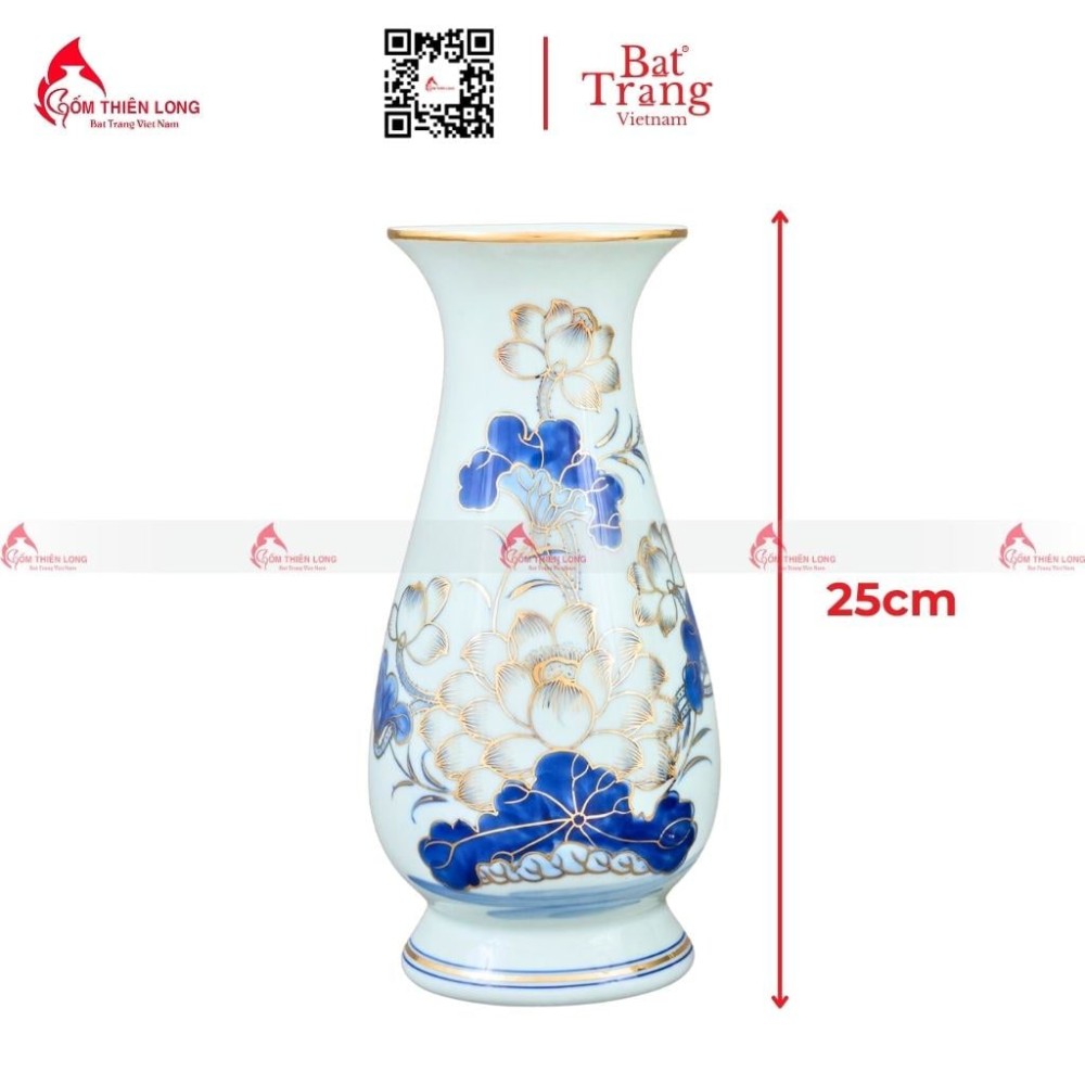 Lọ Hoa Ban Thờ Vẽ Vàng 230830