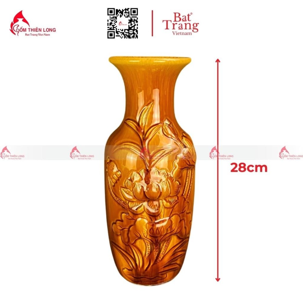 Lọ Hoa Bàn Thờ Men Hoàng Thổ 230837