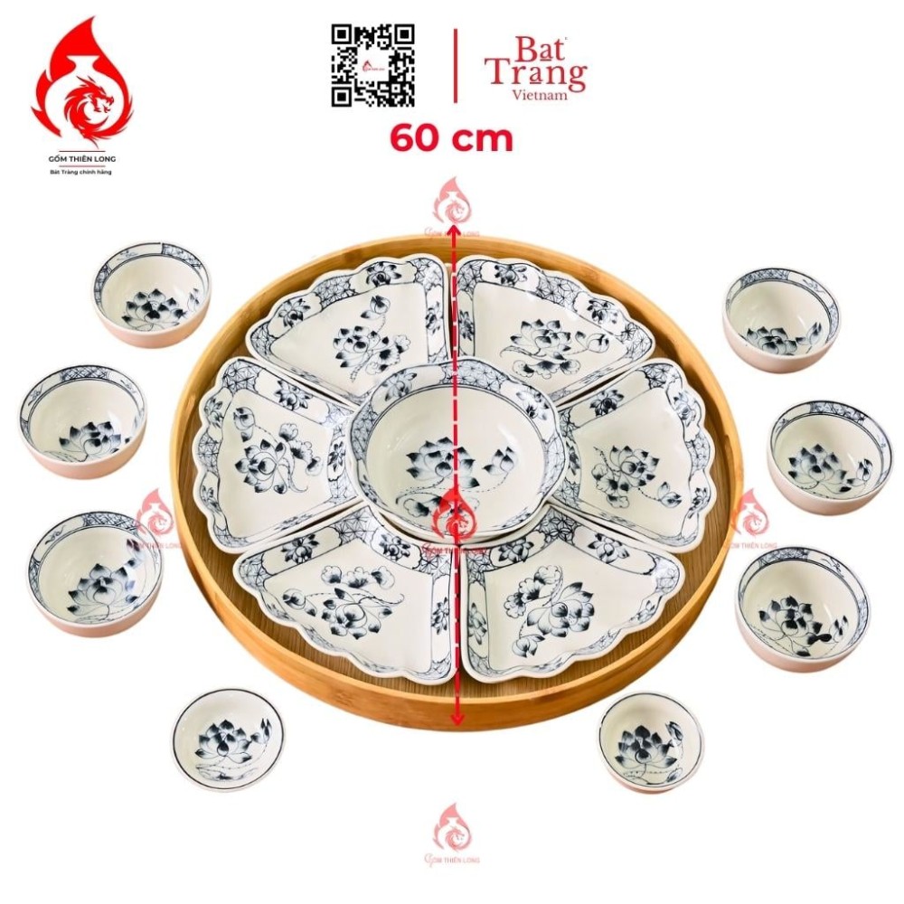 Bộ Bát Đĩa Hoa Mặt Trời Vẽ Sen 230897