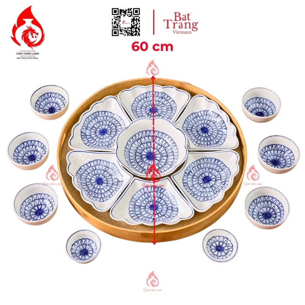 Bộ Bát Đĩa Hoa Mặt Trời Vẽ Bồ Công Anh 230898
