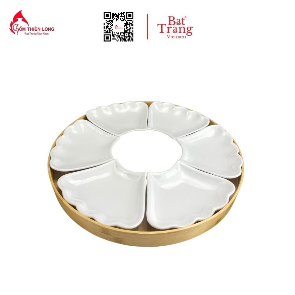 Bộ Bát Đĩa Thắp Hương Màu Trắng 236621