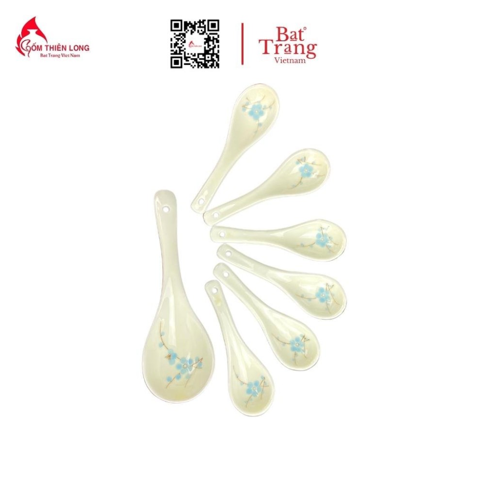 Bộ Bát Đĩa Thắp Hương | Men Kem Vẽ Đào Xanh