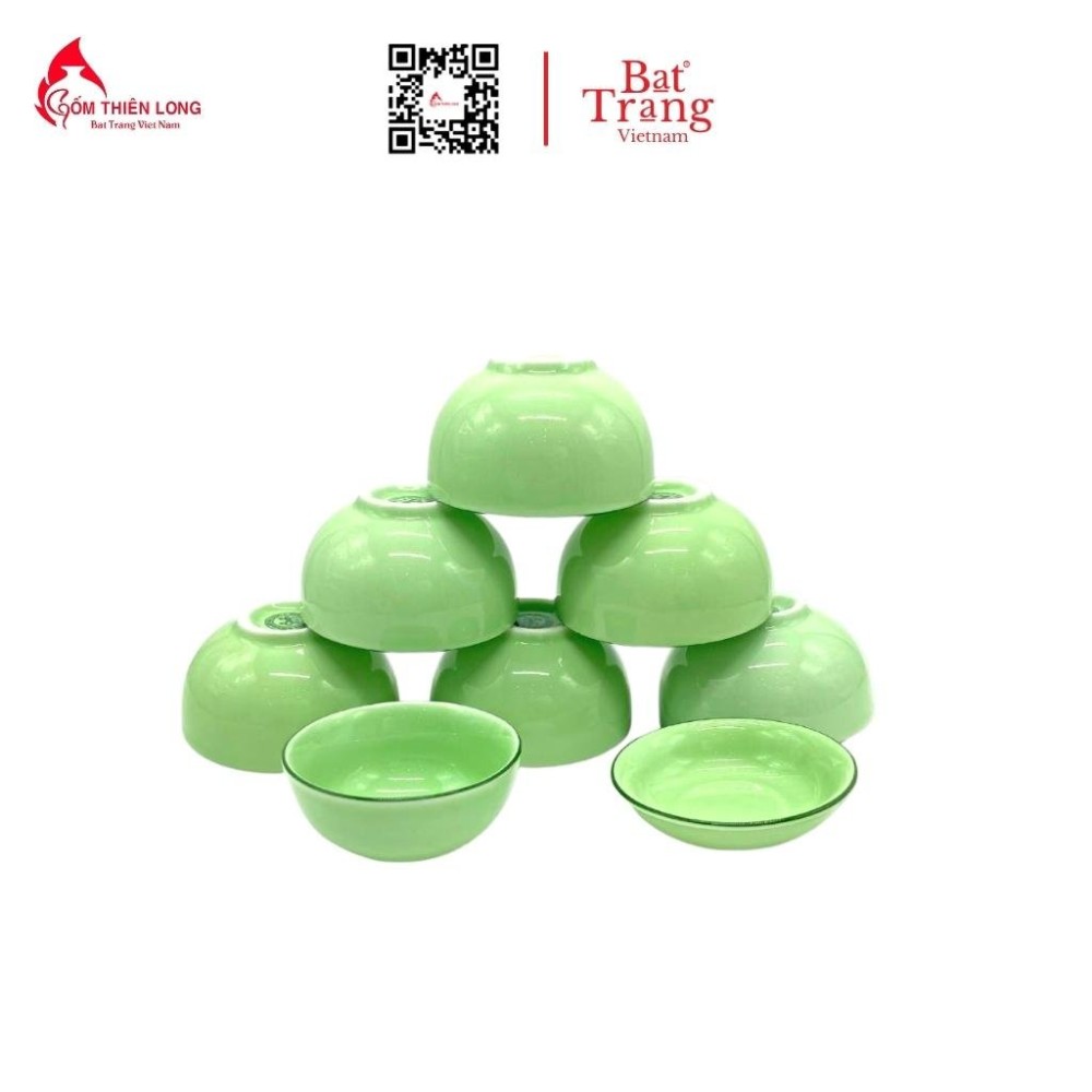 Bộ Bát Đĩa Thắp Hương Xanh Cốm Ngọc 236633
