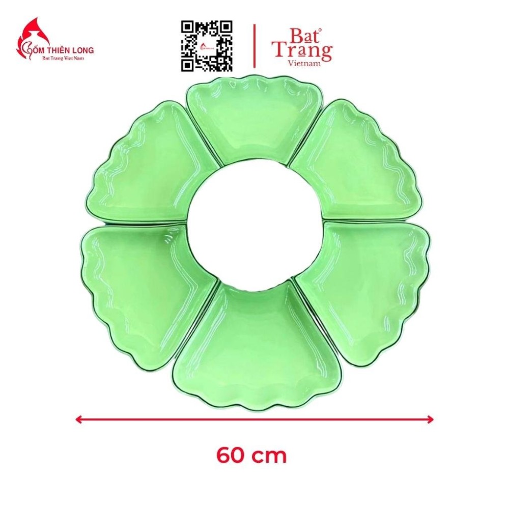 Bộ Bát Đĩa Thắp Hương Xanh Cốm Ngọc 236633