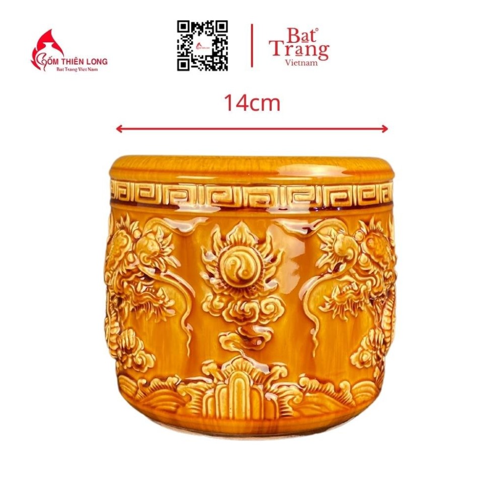 Bộ Đồ Thờ Bát Tràng Men Ánh Vàng Hoàng Thổ 236983