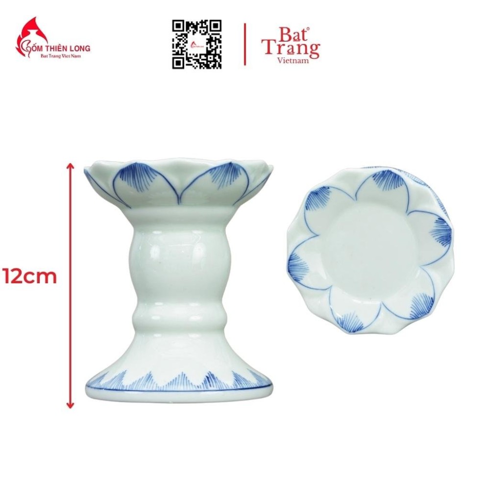 Bộ Đồ Thờ Bát Tràng Bát Hương Quả Lựu Men Lam 236984