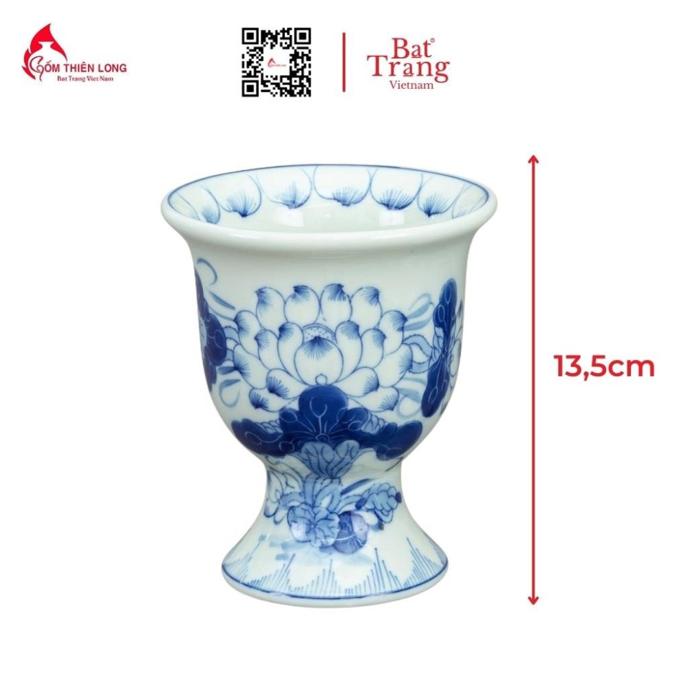 Bộ Đồ Thờ Bát Tràng Bát Hương Quả Lựu Men Lam 236984