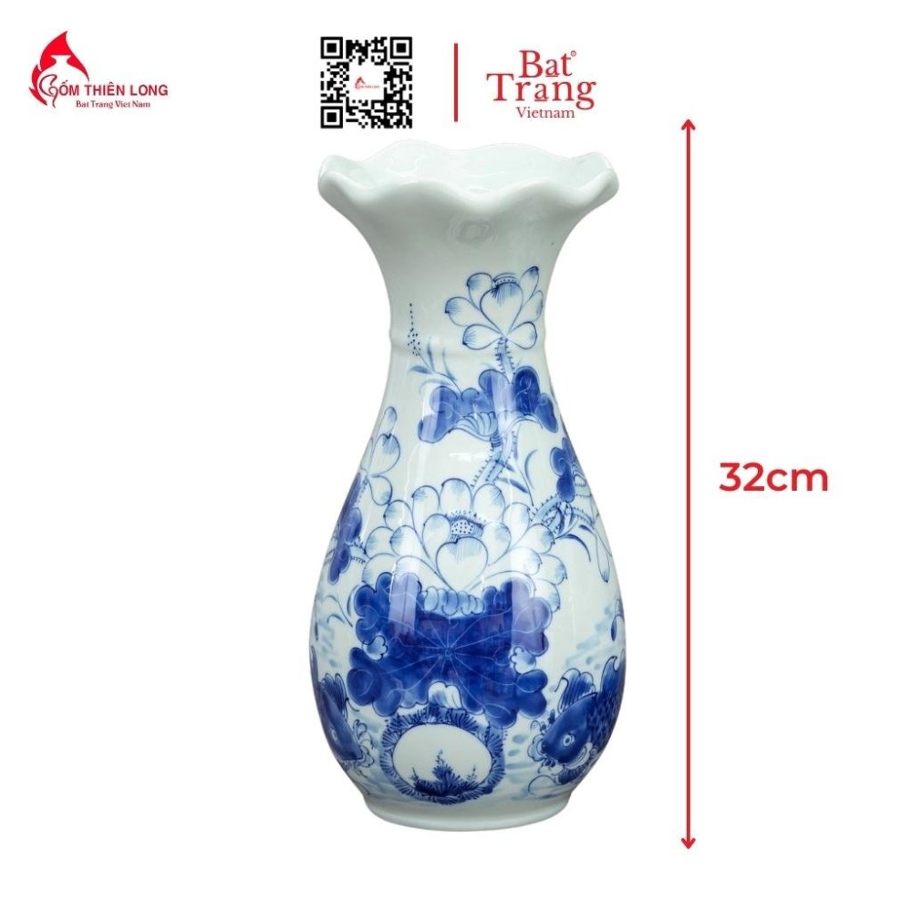 Bộ Đồ Thờ Bát Tràng Bát Hương Quả Lựu Men Lam 236984