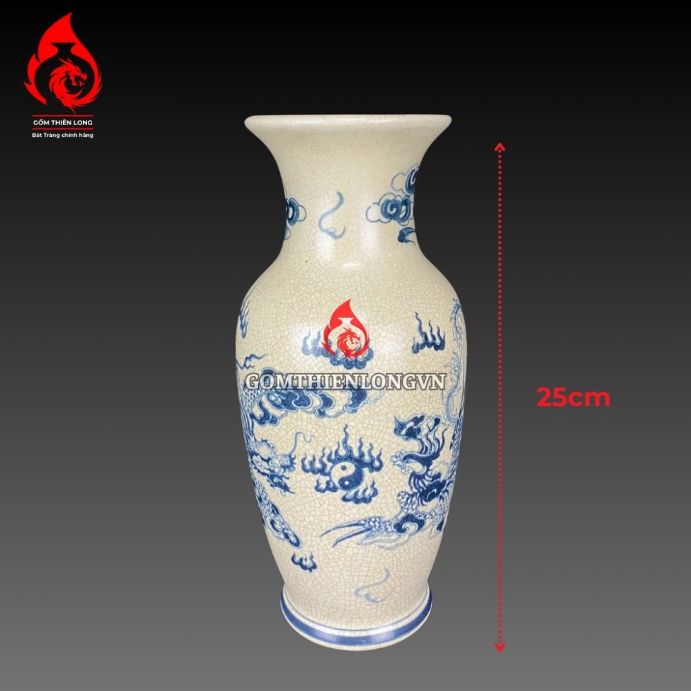 Bộ Đồ Thờ Bát Tràng Men Rạn Vẽ Rồng Phượng 236987