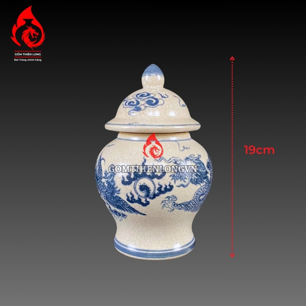 Bộ Đồ Thờ Bát Tràng Men Rạn Vẽ Rồng Phượng 236987