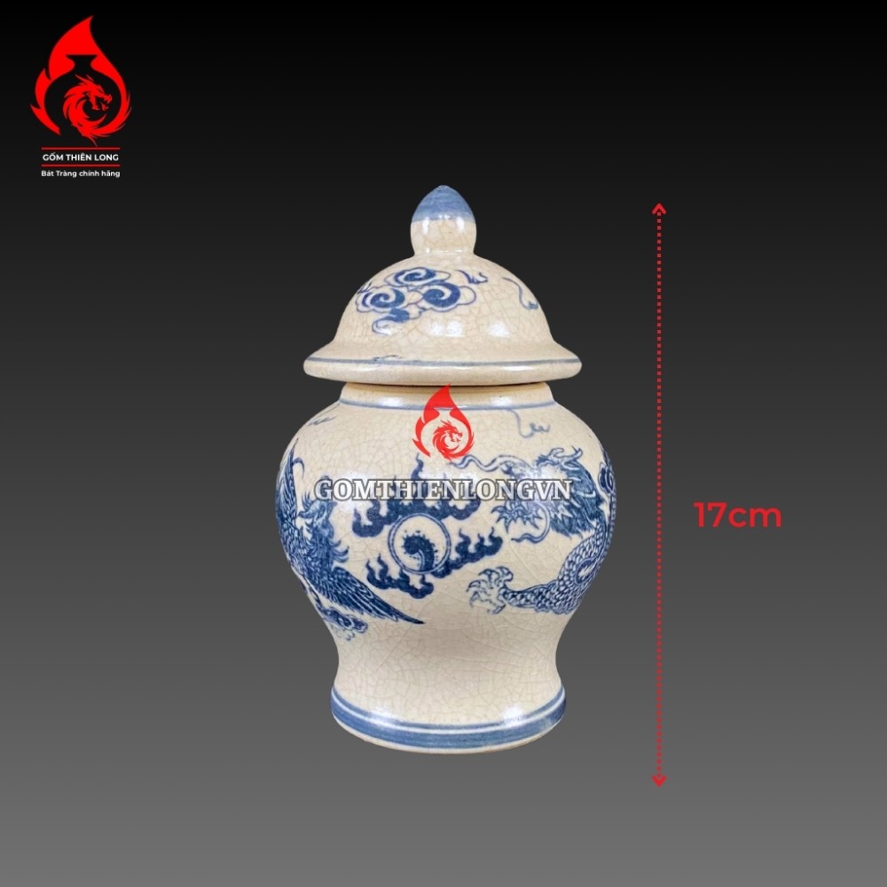 Bộ Đồ Thờ Bát Tràng Men Rạn Vẽ Rồng Phượng 236987