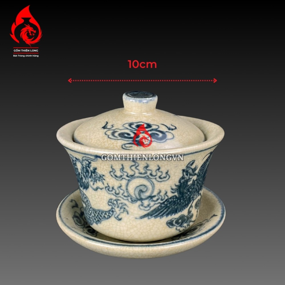 Bộ Đồ Thờ Bát Tràng Men Rạn Vẽ Rồng Phượng 236987