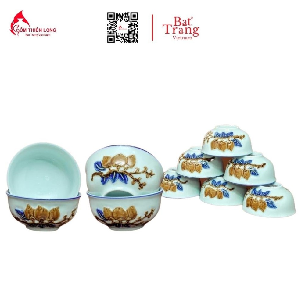 Bộ Đồ Thờ Bát Tràng Men Ngọc Đắp Nổi 236988