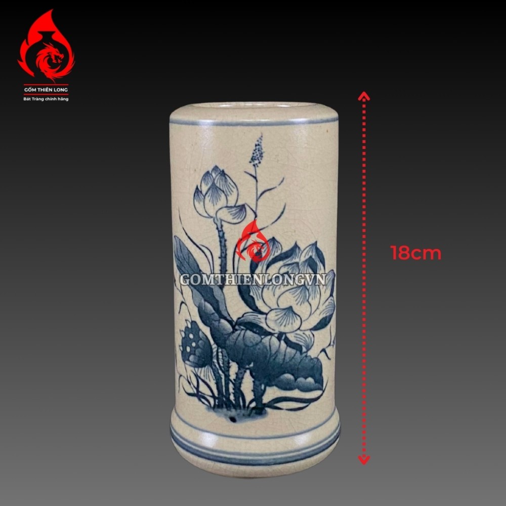 Bộ Đồ Thờ Bát Tràng Men Rạn Vẽ Hoa Sen 236990