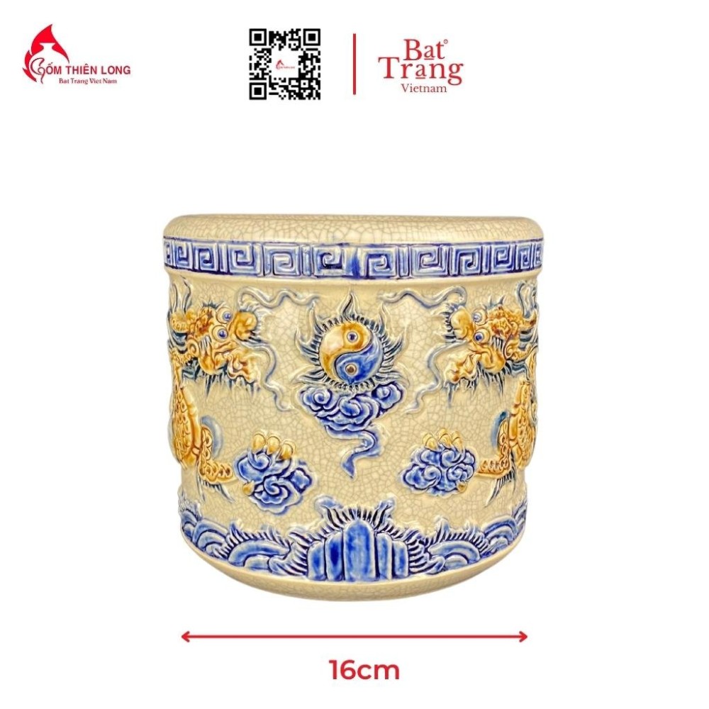 Bộ Đồ Thờ Men Rạn Đắp Nổi Bát Tràng 236992