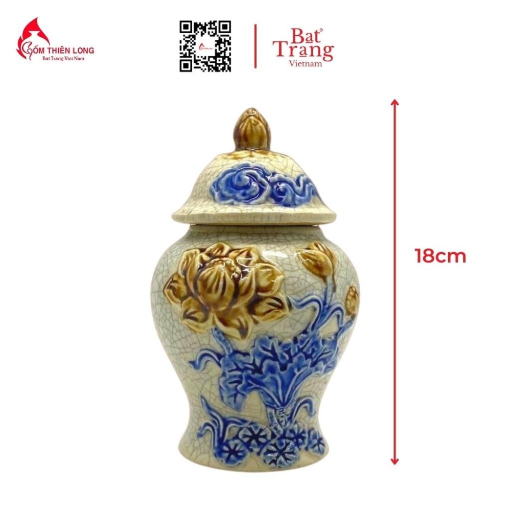 Bộ Đồ Thờ Men Rạn Đắp Nổi Bát Tràng 236992