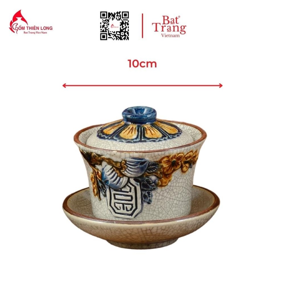 Bộ Đồ Thờ Men Rạn Đắp Nổi Bát Tràng 236992