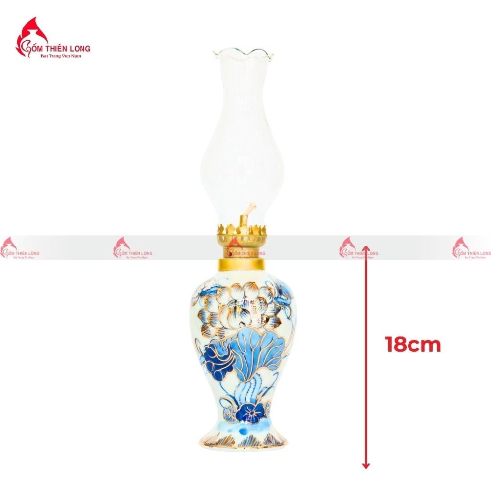 Bộ Đồ Thờ Bát Tràng Men Lam Vẽ Vàng Hoa Sen 236993