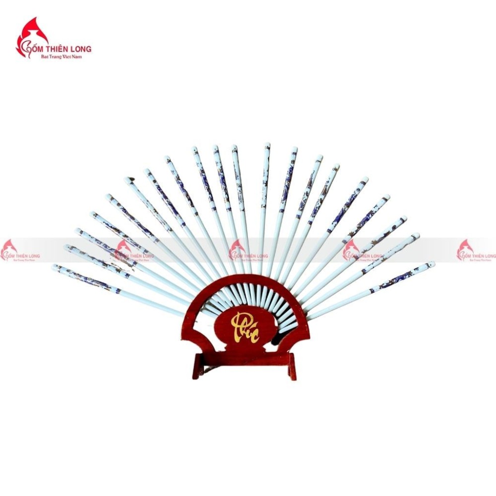 Bộ Đồ Thờ Bát Tràng Men Lam Vẽ Vàng Hoa Sen 236993