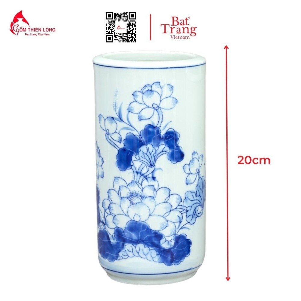 Bộ Đồ Thờ Bát Tràng Men Lam Vẽ Hoa Sen 236998