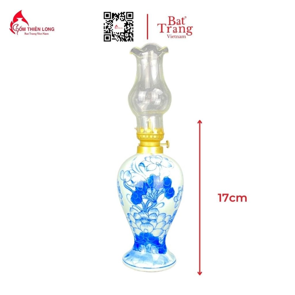 Bộ Đồ Thờ Bát Tràng Men Lam Vẽ Hoa Sen 236998