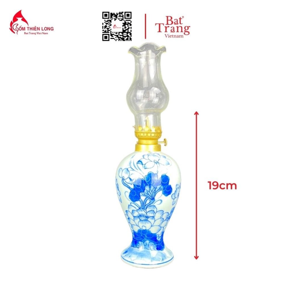 Bộ Đồ Thờ Bát Tràng Men Lam Vẽ Hoa Sen 236998