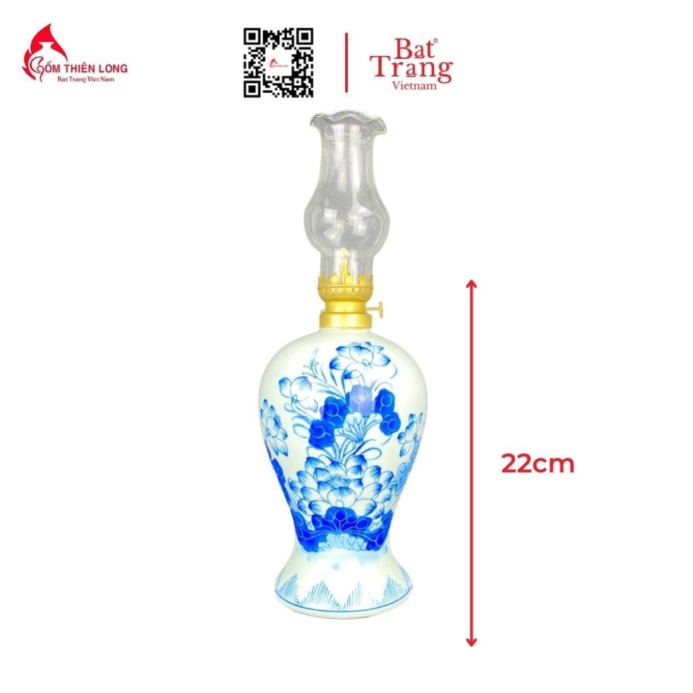 Bộ Đồ Thờ Bát Tràng Men Lam Vẽ Hoa Sen 236998