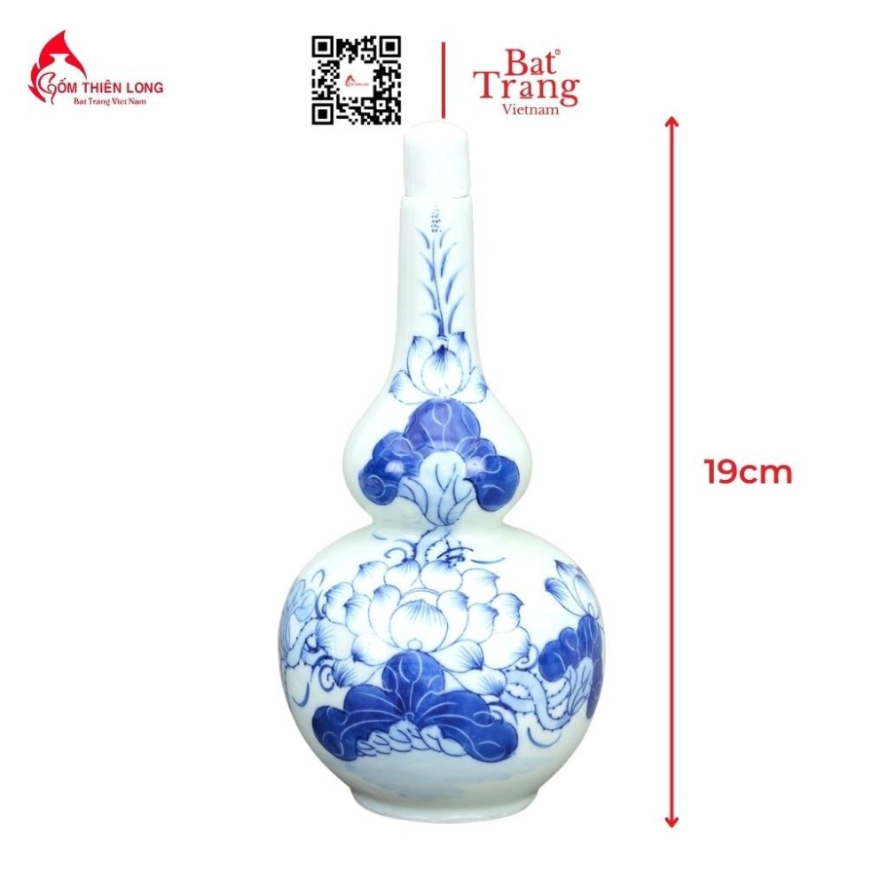 Bộ Đồ Thờ Bát Tràng Men Lam Vẽ Hoa Sen 236998