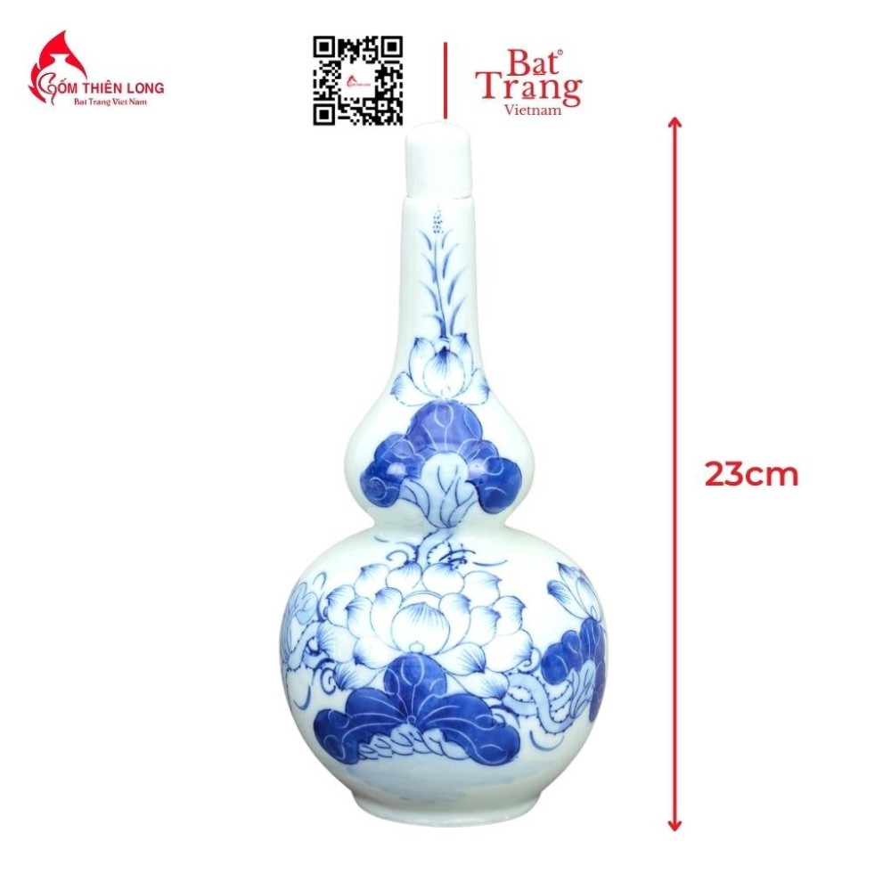 Bộ Đồ Thờ Bát Tràng Men Lam Vẽ Hoa Sen 236998