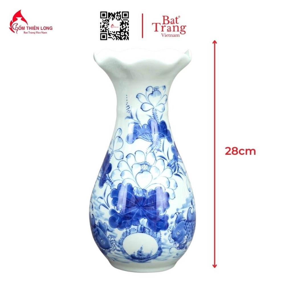 Bộ Đồ Thờ Bát Tràng Men Lam Vẽ Hoa Sen 236998